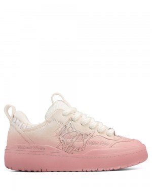 Naked Wolfe Area Pink Spray Genysis Leather/Mesh Pink/White Sneakers | 6145-LSBGM