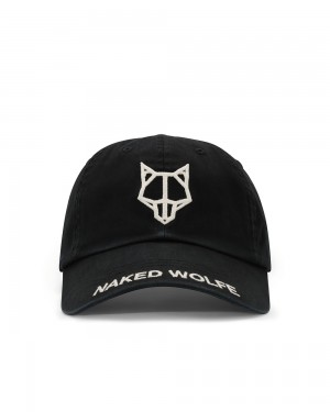 Naked Wolfe Baseball Cap Pure Black Festival Season | 2739-VRJTO