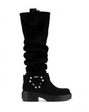 Naked Wolfe Crook Black Suede Boots | 8934-ZMSVG