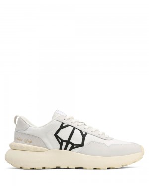 Naked Wolfe Doubt White Nylon Sneakers | 8025-SBQXT