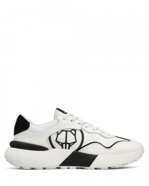 Naked Wolfe Drought White/Black Sneakers | 4391-MRKVI