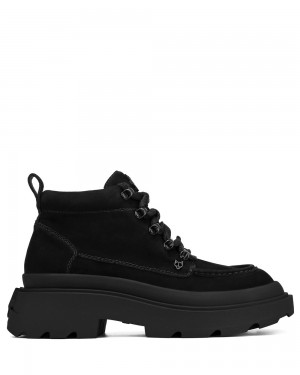 Naked Wolfe Drown Black Nubuck Boots | 0732-SZPMW