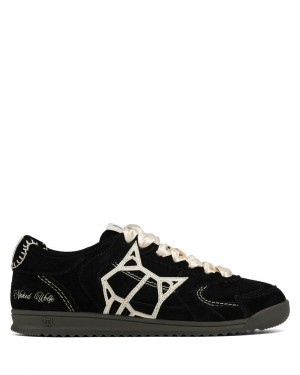 Naked Wolfe Exposure Suede Black Sneakers | 0293-MZNGB