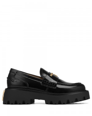 Naked Wolfe Flawed Black Box Loafers | 0967-XPURV