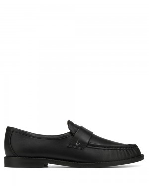 Naked Wolfe Goldie Sheep Leather Black Loafers | 1830-PCQKG