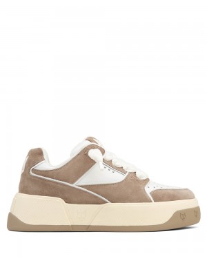 Naked Wolfe Kash Suede Taupe Sneakers | 1738-MHIKO