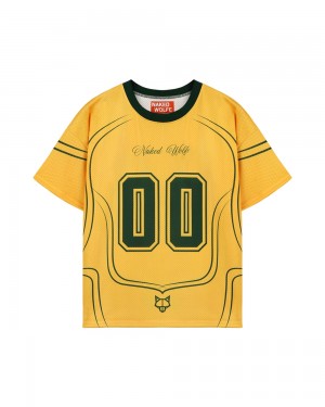 Naked Wolfe Naked Wolfe Jersey Top Yellow T-Shirt | 0152-HATWG