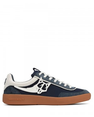 Naked Wolfe Palm Navy Nylon Sneakers | 2073-JXLCU