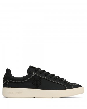 Naked Wolfe Portofino Black Nylon Sneakers | 6530-QUYNA