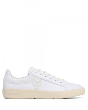 Naked Wolfe Portofino White Nylon Sneakers | 4713-LZBFE