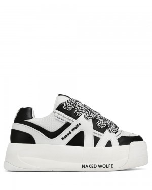 Naked Wolfe Slide Black/White Combo Sneakers | 2175-HVFET