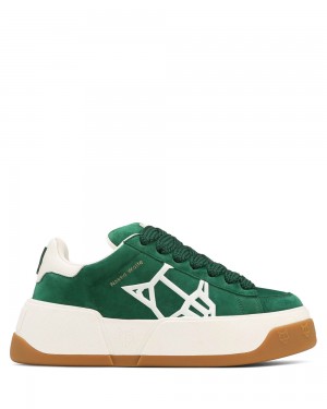 Naked Wolfe Sound Ivy Green Kid Suede Sneakers | 6213-LHAYM