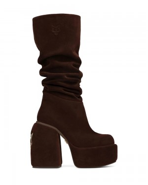 Naked Wolfe Space Cow Suede Brown Festival Season | 7140-HLKIW