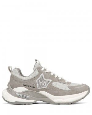 Naked Wolfe Super Grey Suede Sneakers | 6034-SFODY