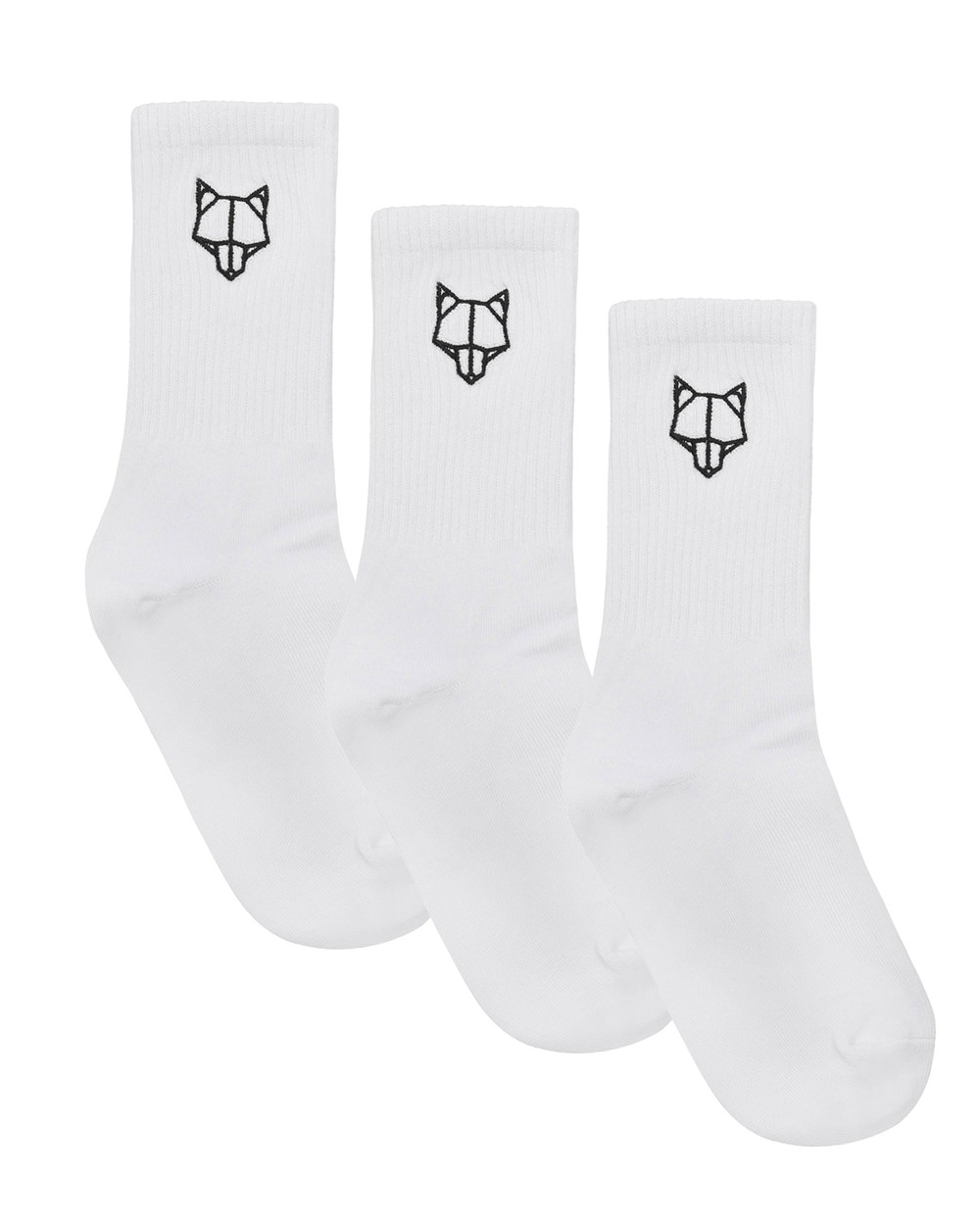 Naked Wolfe 3 Pack Mens Egyptian Cotton Socks White Socks | 3157-DGCNS