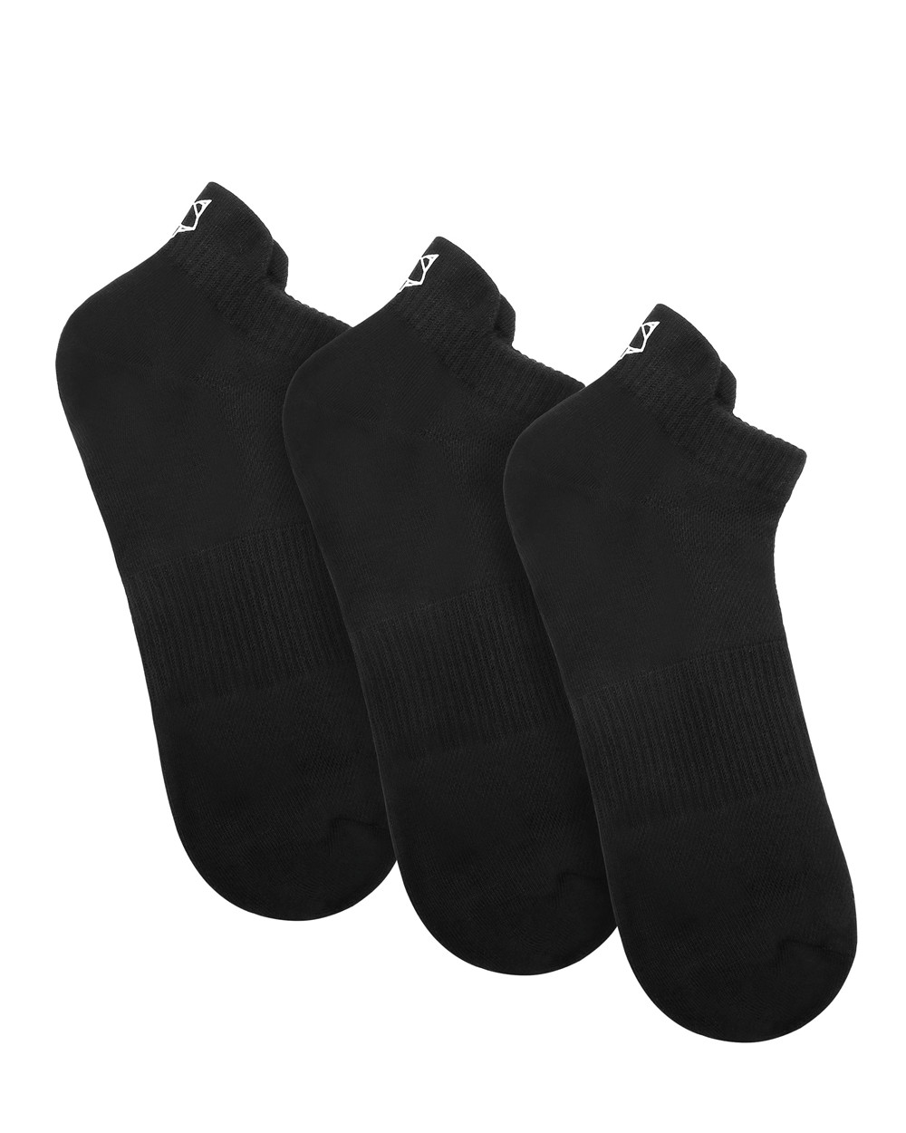 Naked Wolfe 3 Pack Mens Egyptian Cotton Ankle Socks Black Socks | 0583-ZCKOY