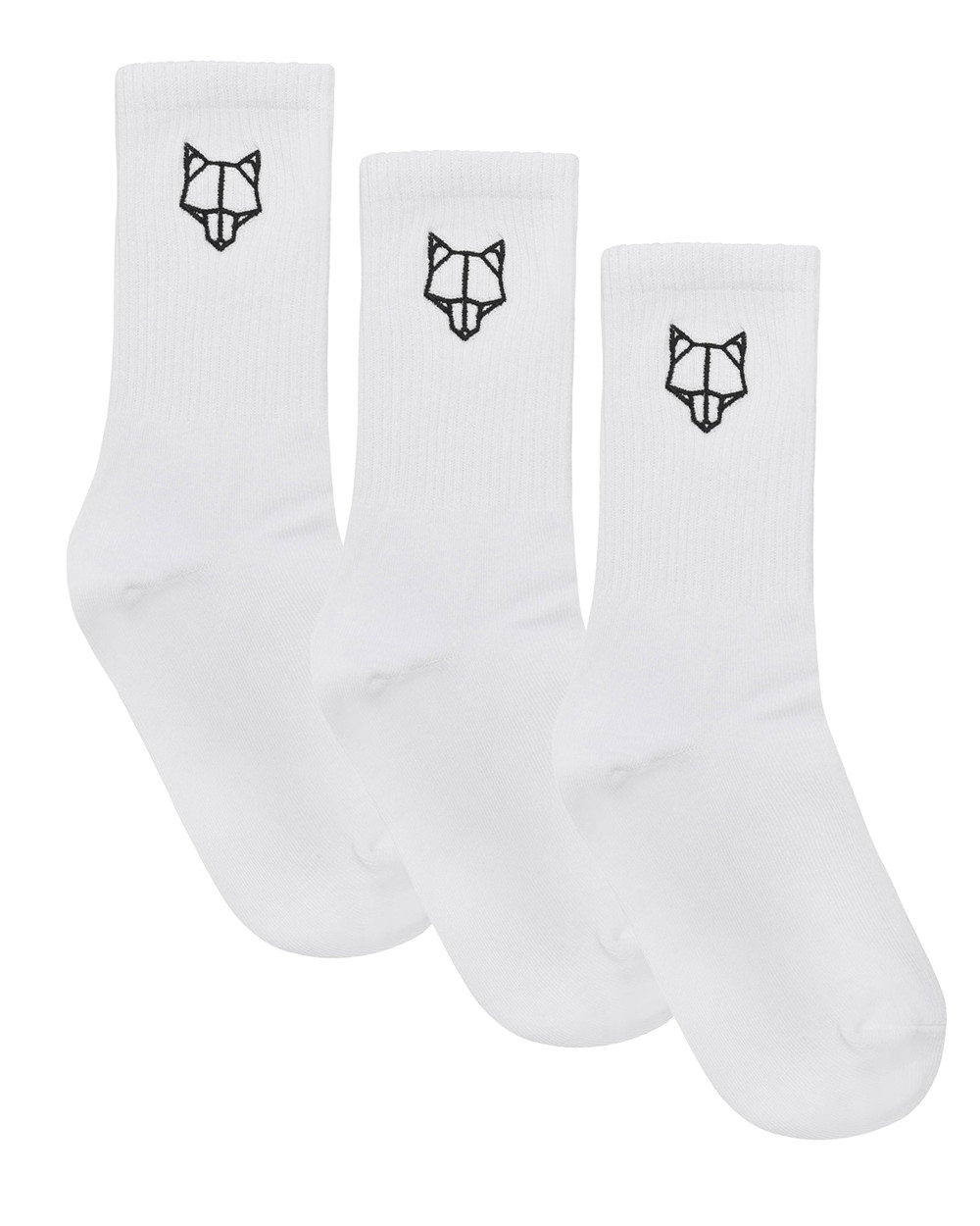 Naked Wolfe 3 Pack Womens Egyptian Cotton Socks White Festival Season | 0314-GVPRI