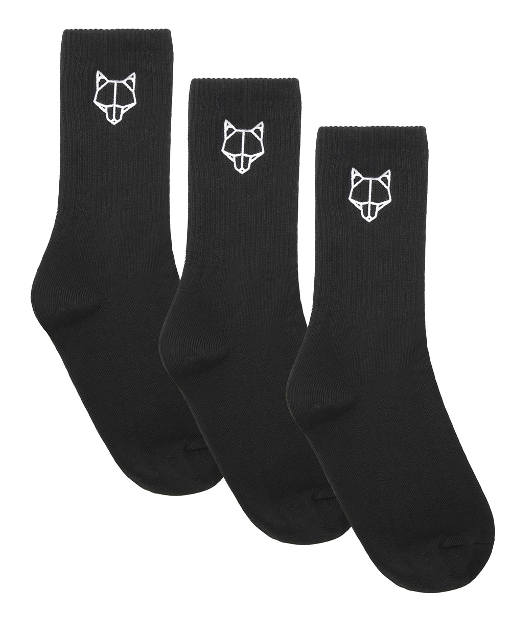 Naked Wolfe 3 Pack Womens Egyptian Cotton Socks Black Socks | 0135-UCBRO