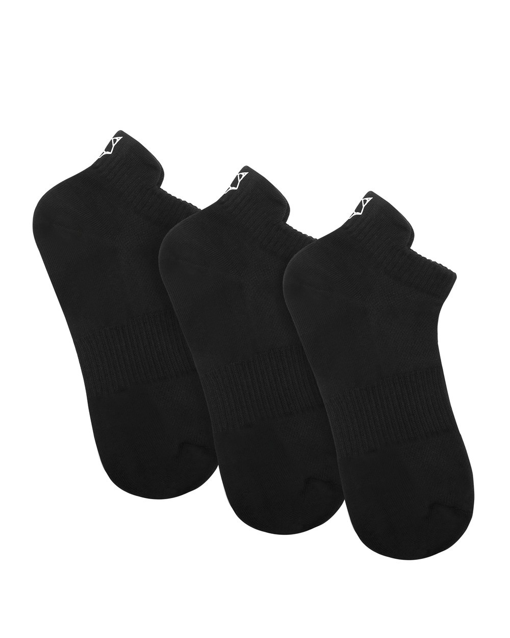 Naked Wolfe 3 Pack Womens Egyptian Cotton Ankle Socks Black Socks | 6235-MXHFW