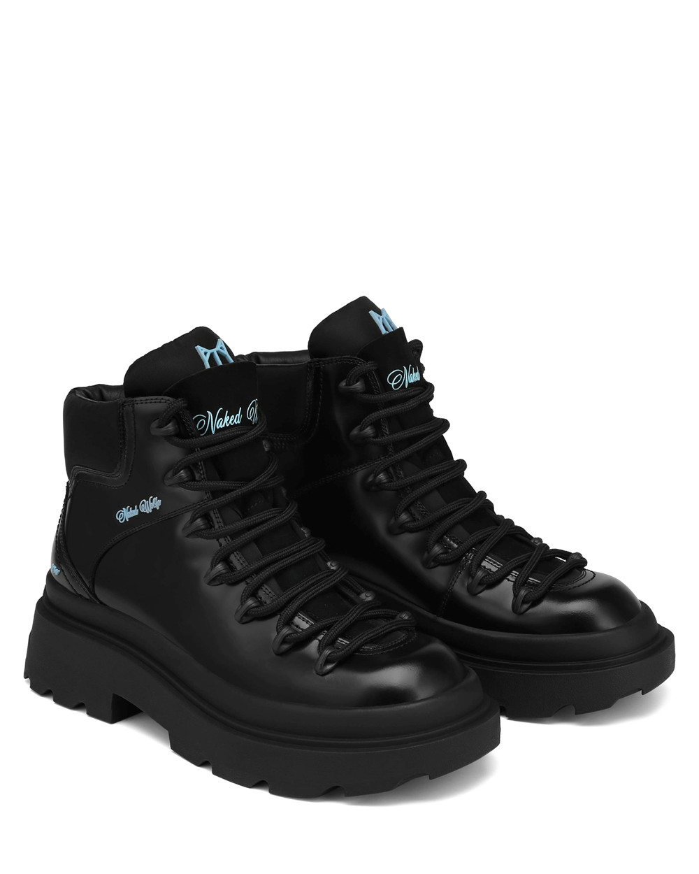 Naked Wolfe Apex Black Box Leather Boots | 1473-QOBLE