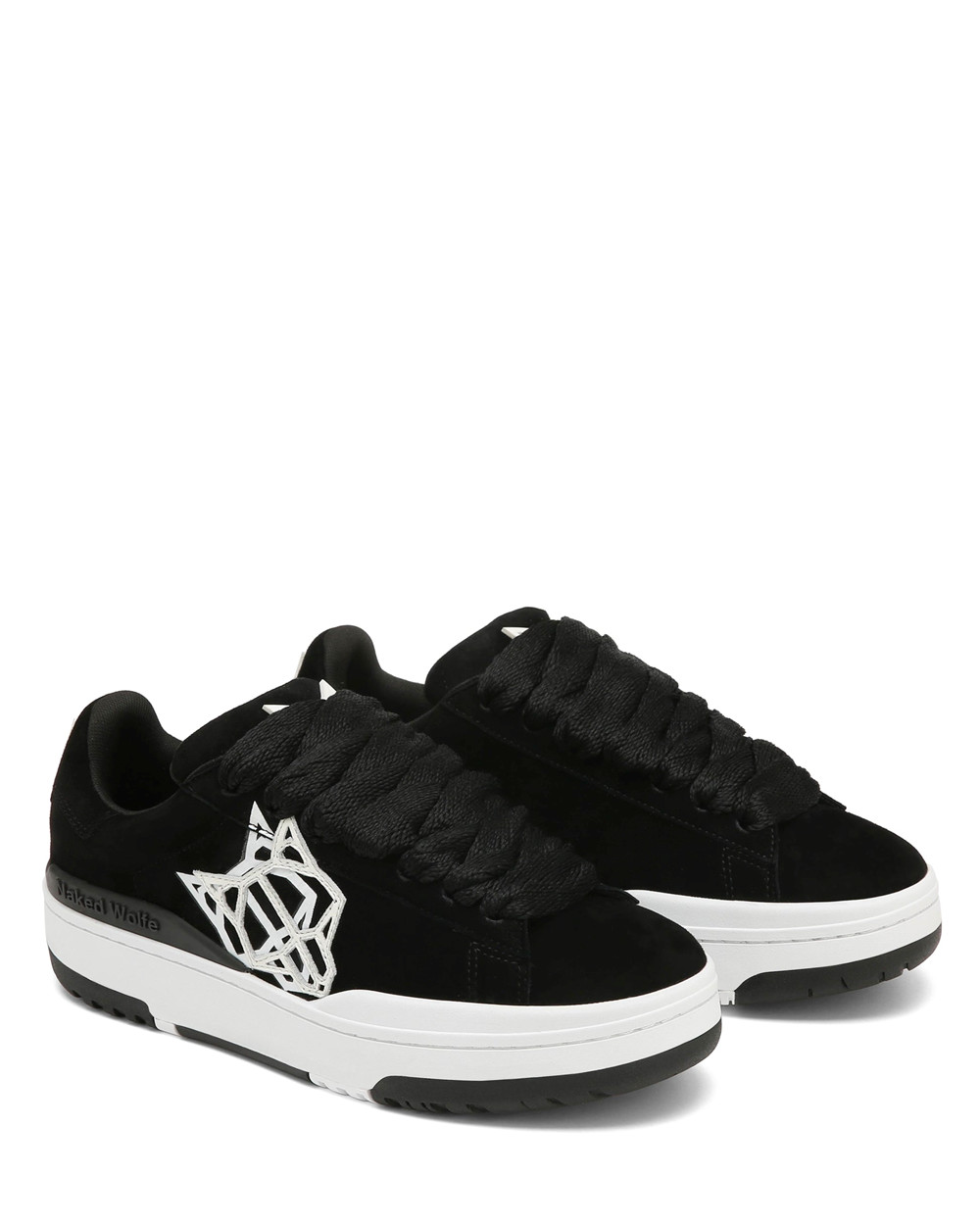 Naked Wolfe Archive Black Suede Sneakers | 7064-RCXGQ