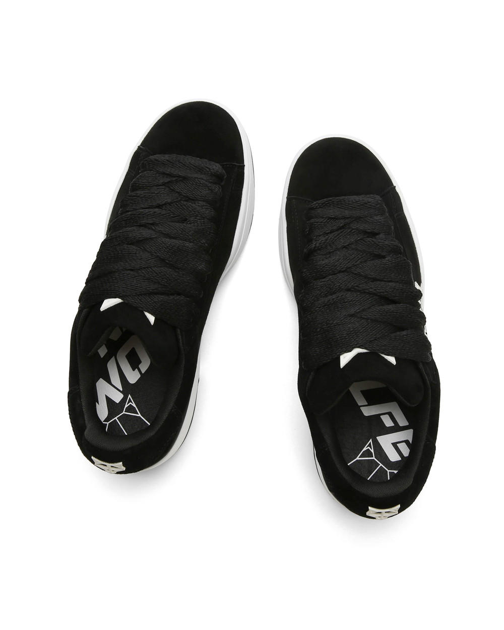 Naked Wolfe Archive Black Suede Sneakers | 7064-RCXGQ