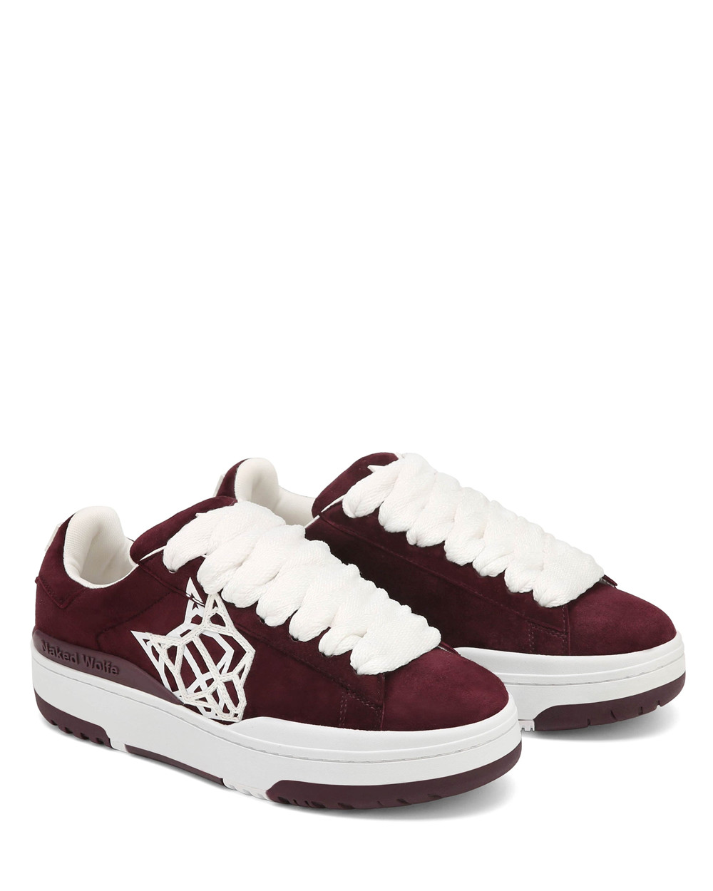 Naked Wolfe Archive Burgundy Suede Sneakers | 3891-FUEYK