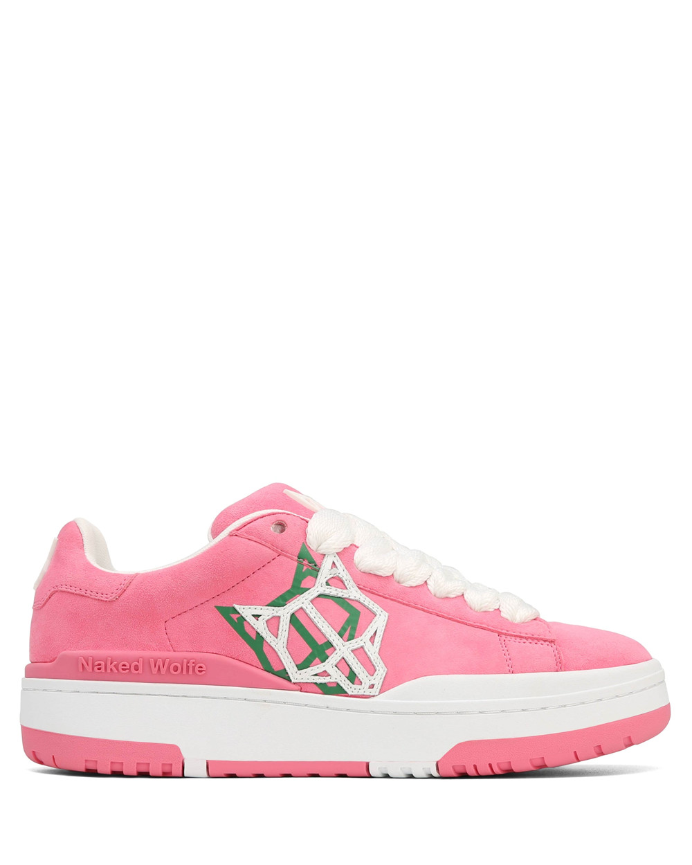 Naked Wolfe Archive Kid Suede Pink Sneakers | 3061-BHINY