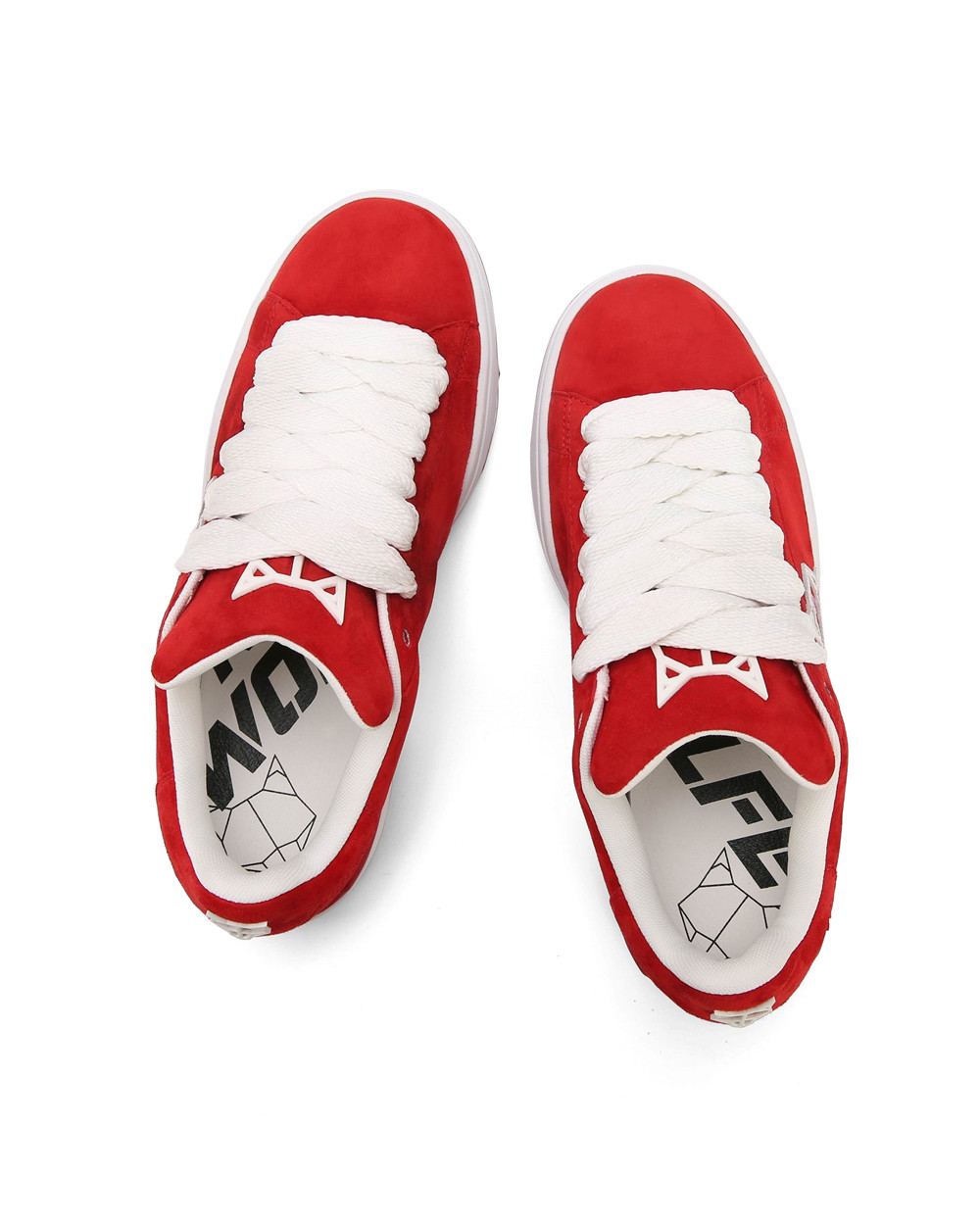 Naked Wolfe Archive Kid Suede Red Sneakers | 2894-IBGOL