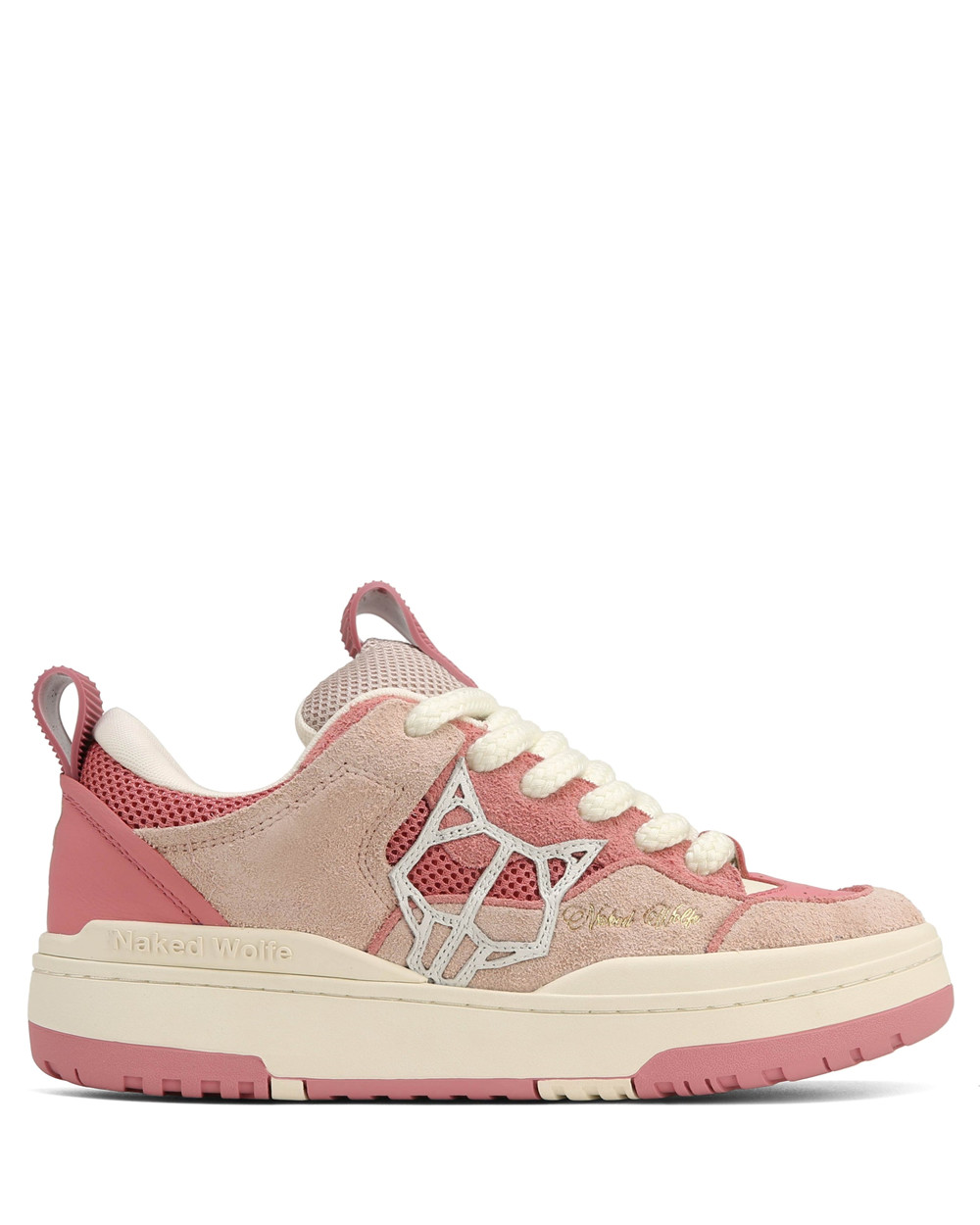 Naked Wolfe Area Genysis Leather/Mesh/Suede Peach Sneakers | 2157-VFKZL