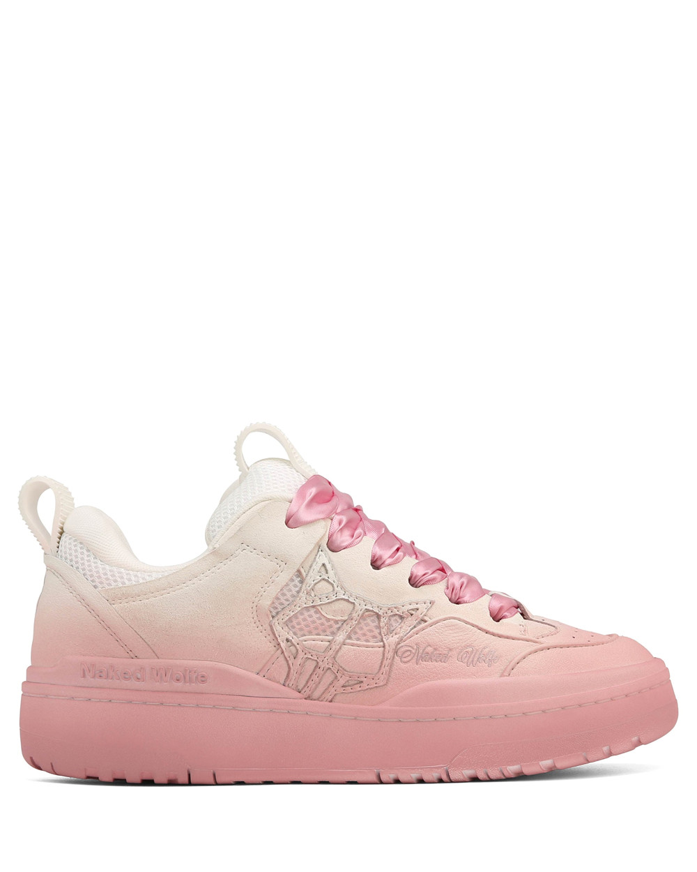 Naked Wolfe Area Pink Spray Genysis Leather/Mesh Pink/White Sneakers | 6145-LSBGM