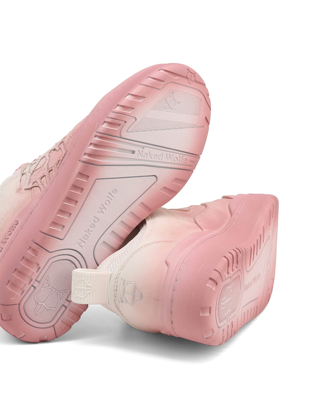 Naked Wolfe Area Pink Spray Genysis Leather/Mesh Pink/White Sneakers | 6145-LSBGM