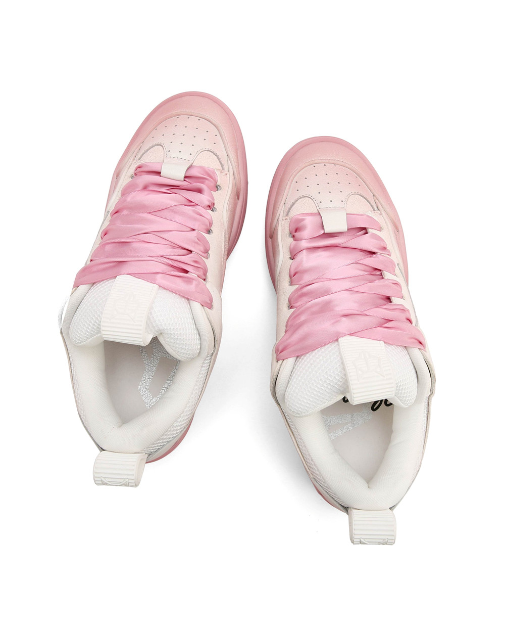 Naked Wolfe Area Pink Spray Genysis Leather/Mesh Pink/White Sneakers | 6145-LSBGM