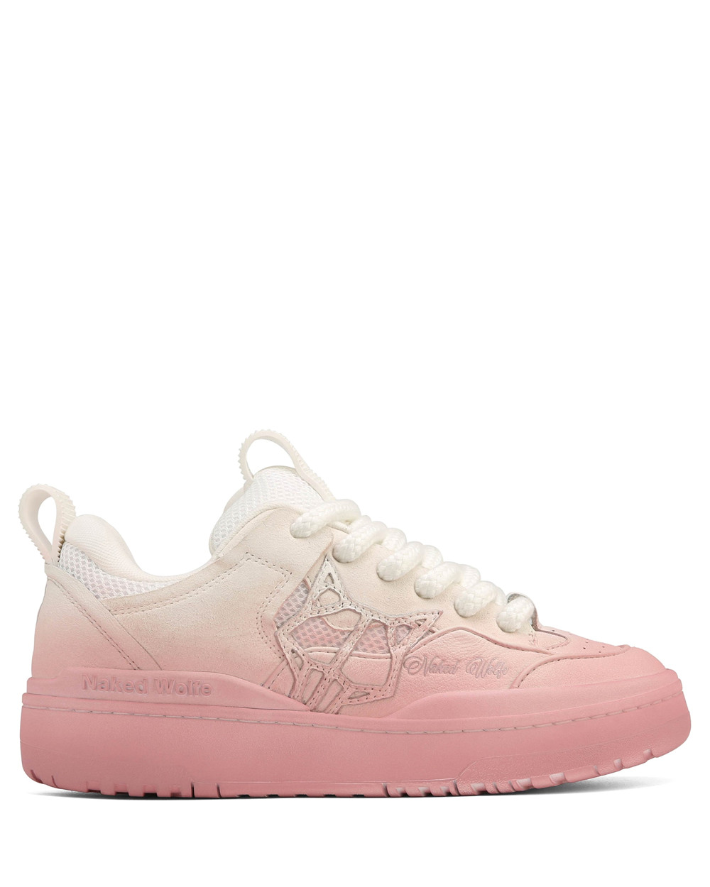 Naked Wolfe Area Pink Spray Genysis Leather/Mesh Pink/White Sneakers | 6145-LSBGM