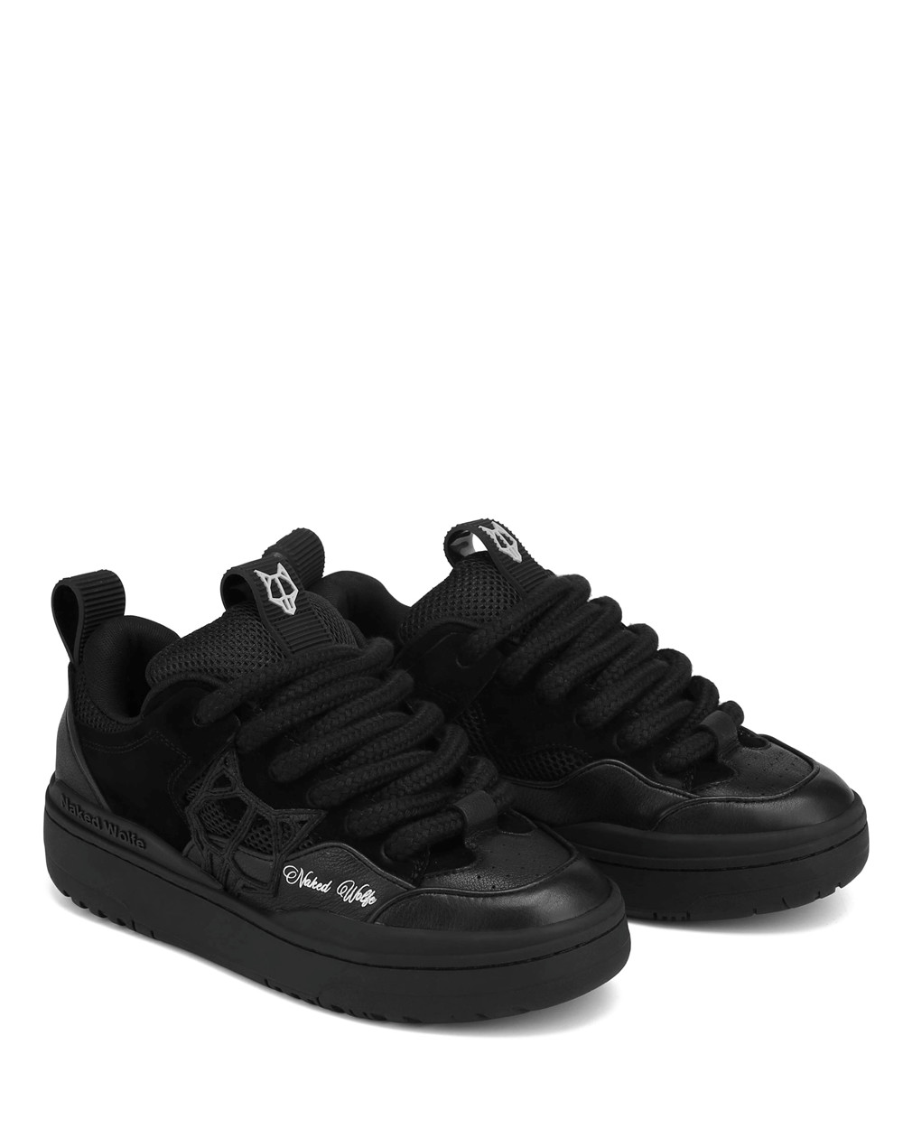 Naked Wolfe Area Suede Black Sneakers | 5301-WIHLV