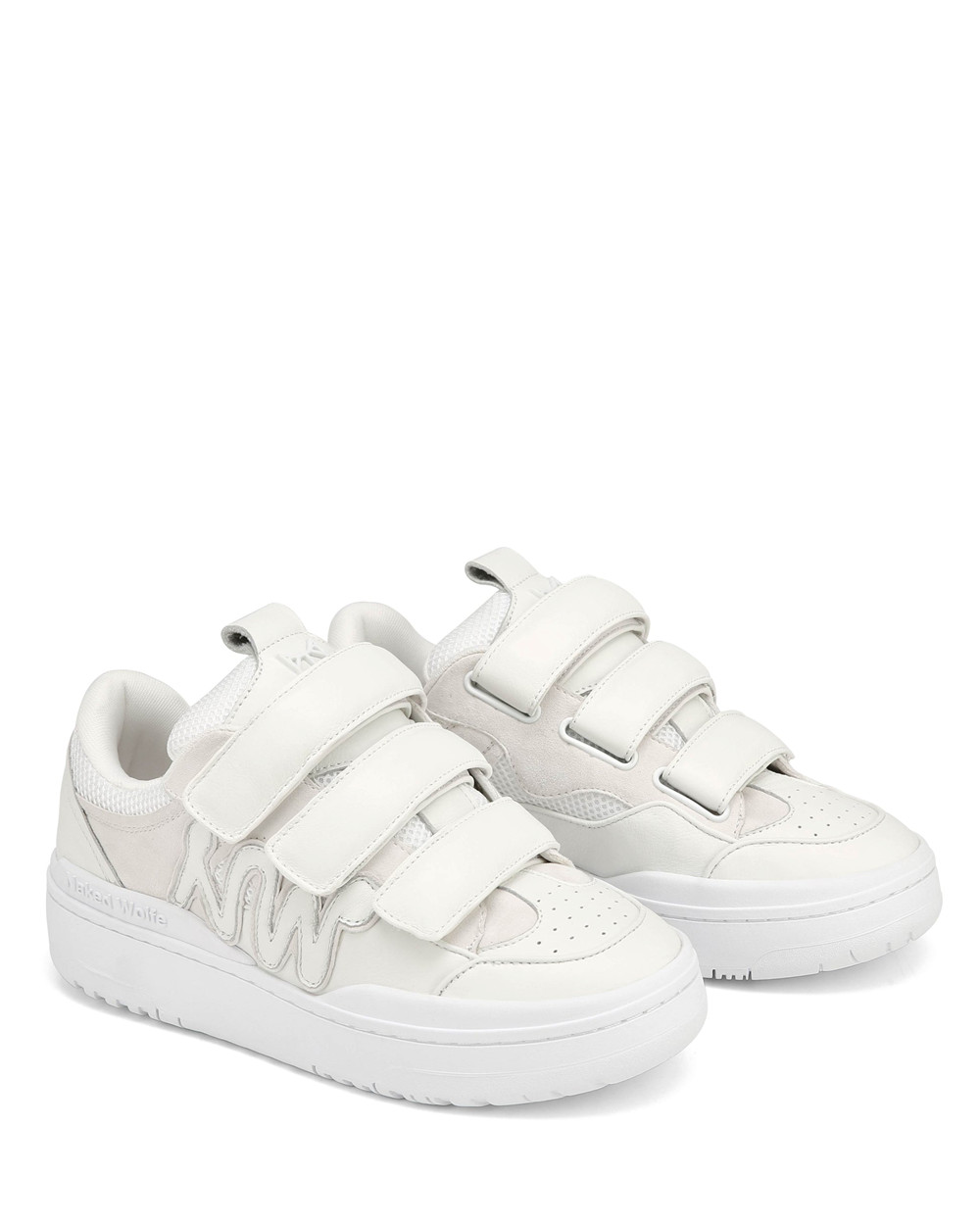 Naked Wolfe Atlanta Leather White Sneakers | 1069-KNEGO