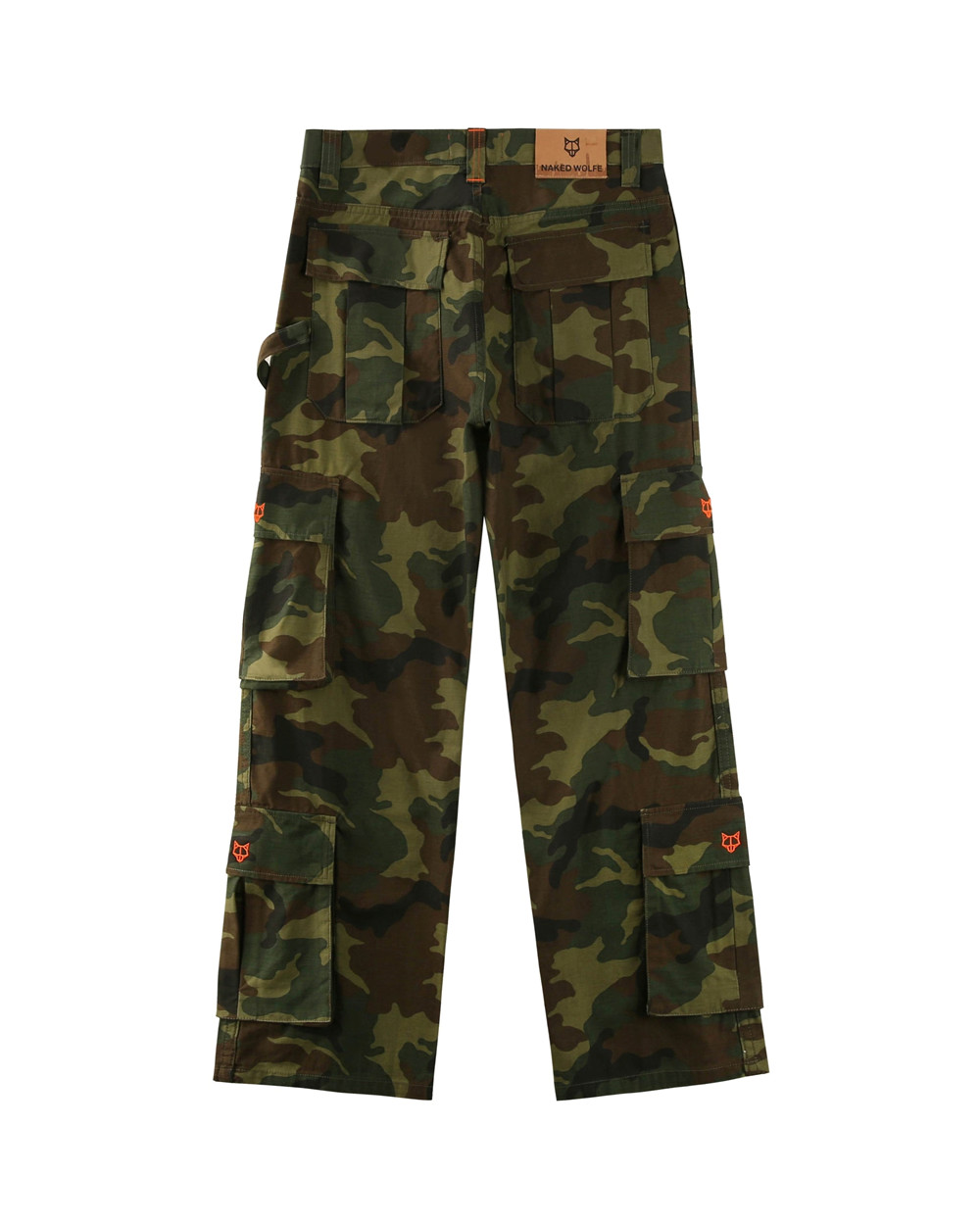 Naked Wolfe Baggy Pocket Cargo Pants Camo Pants | 5374-DLUSR