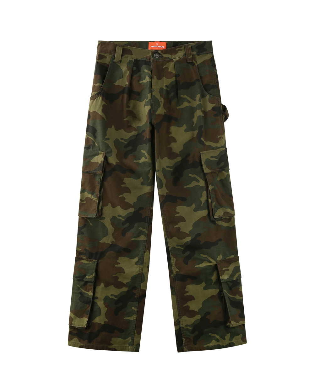 Naked Wolfe Baggy Pocket Cargo Pants Camo Pants | 5374-DLUSR