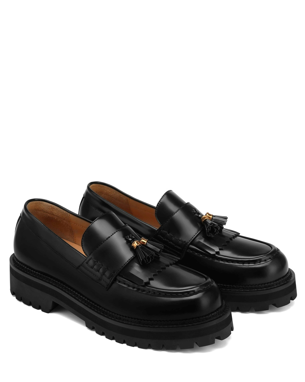 Naked Wolfe Banter Black Box Leather Loafers | 7269-OYGUF