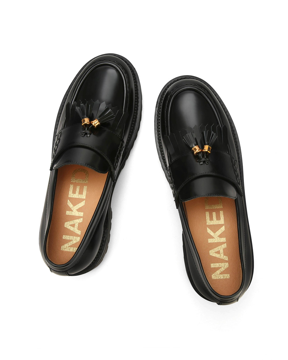 Naked Wolfe Banter Black Box Leather Loafers | 7269-OYGUF