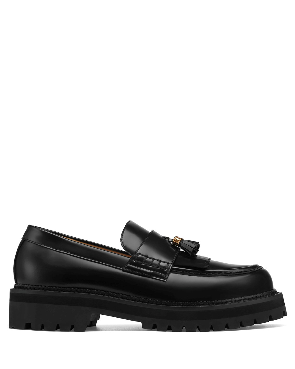 Naked Wolfe Banter Black Box Leather Loafers | 7269-OYGUF