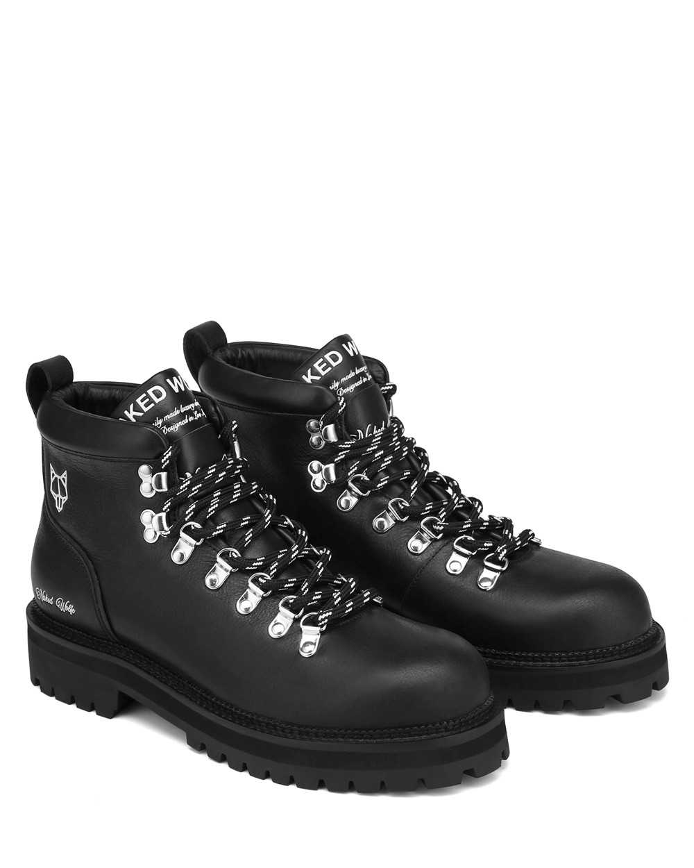 Naked Wolfe Bear Black Leather Boots | 6524-TRWIF