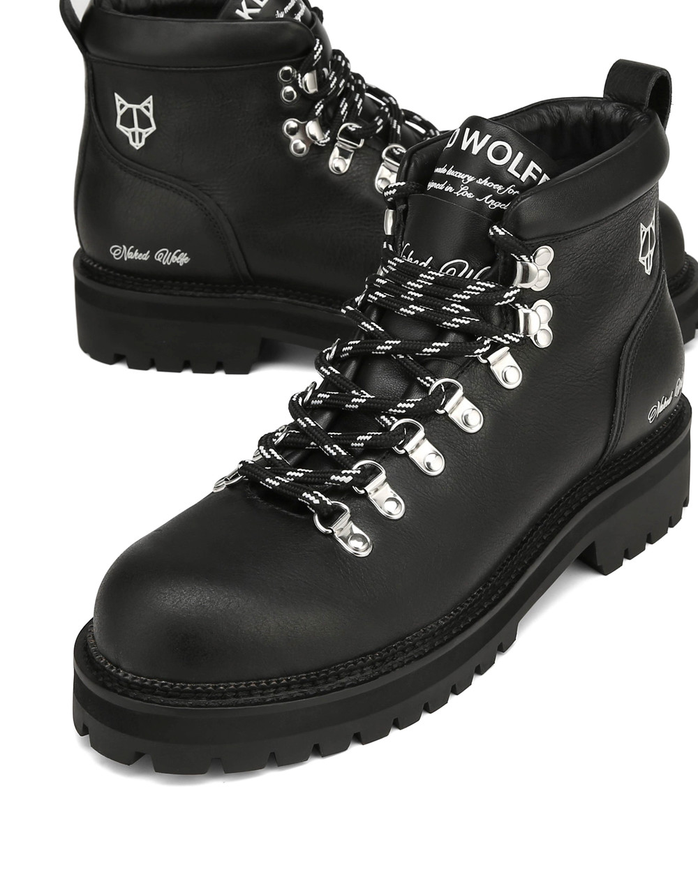 Naked Wolfe Bear Black Leather Boots | 6524-TRWIF