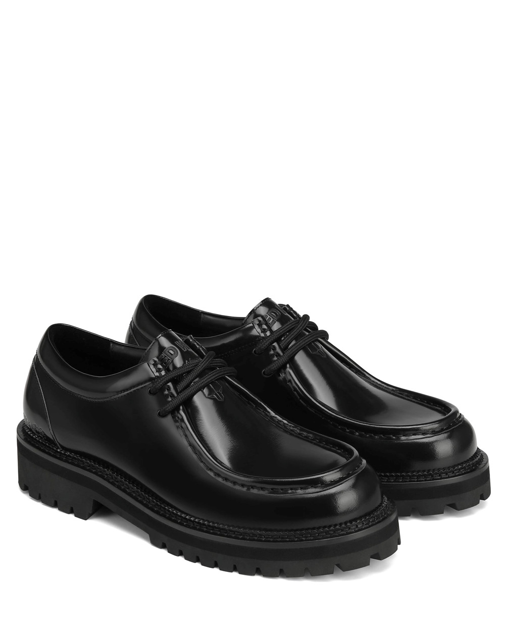 Naked Wolfe Beat Box Leather Black Loafers | 5247-PSQDF