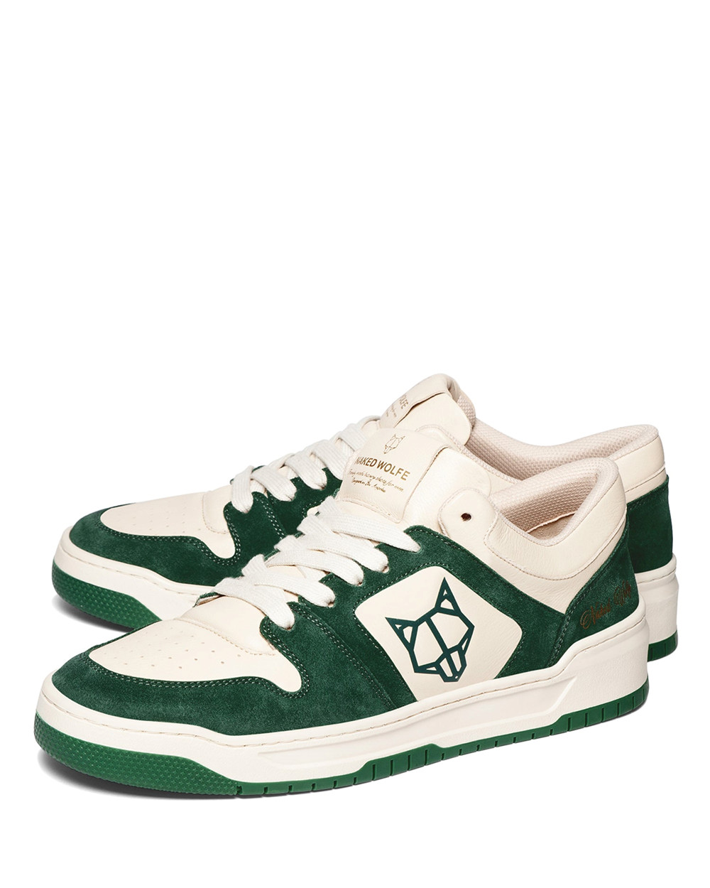 Naked Wolfe CM-01 Bone/Green Sneakers | 0674-NASOB