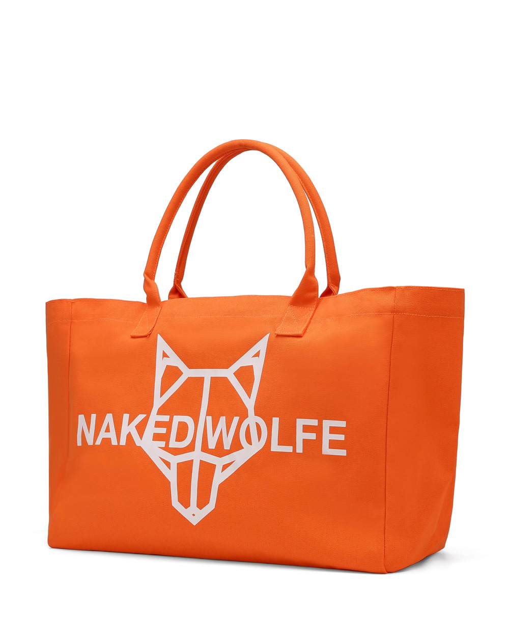 Naked Wolfe Canvas Tote Bag Orange Festival Season | 3472-IDSTH