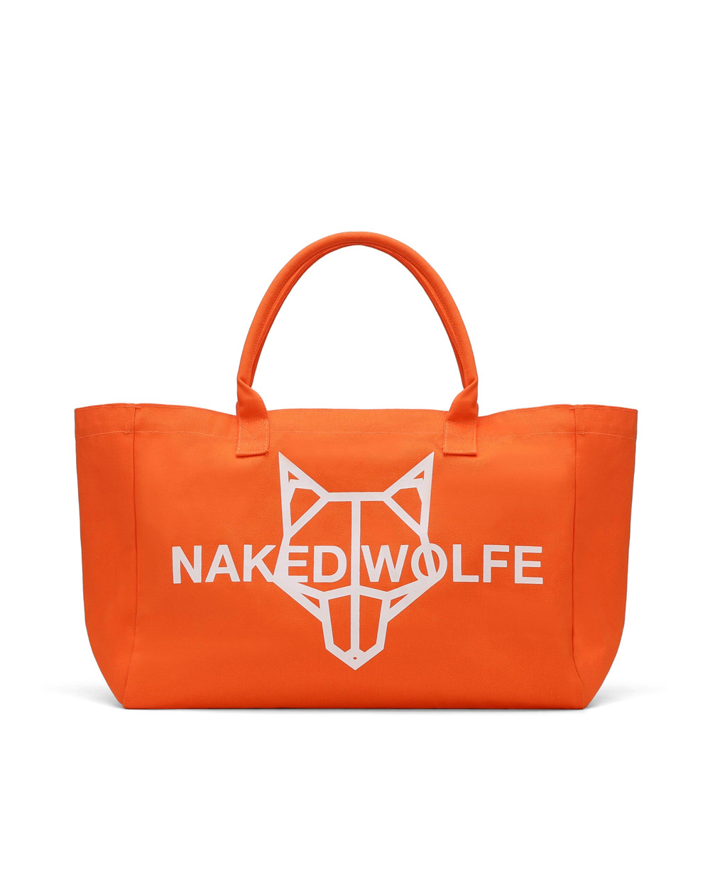 Naked Wolfe Canvas Tote Bag Orange Tote Bag | 9730-UFLMA