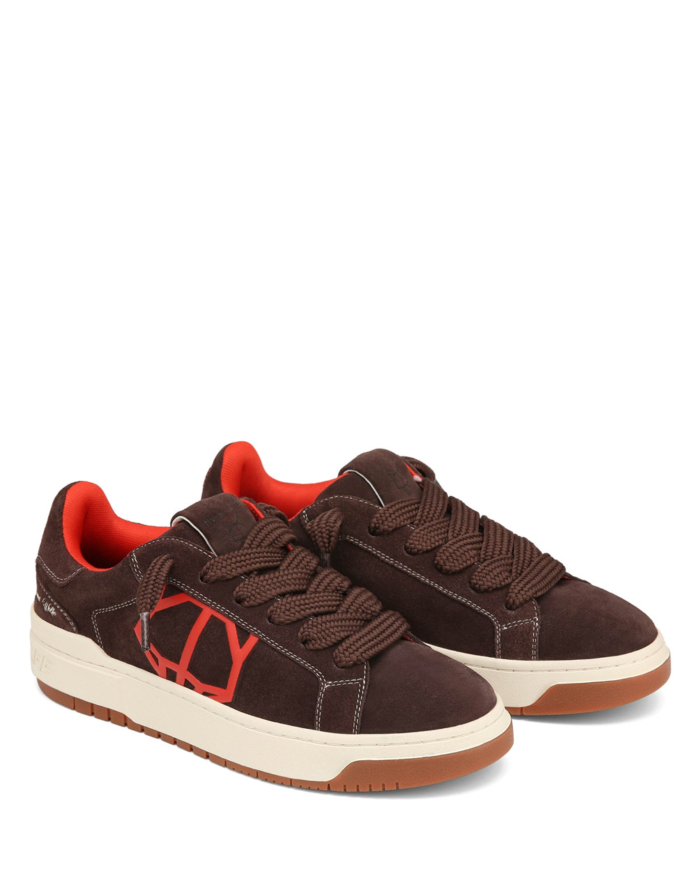 Naked Wolfe Chrome Suede Brown Sneakers | 1093-QVECY