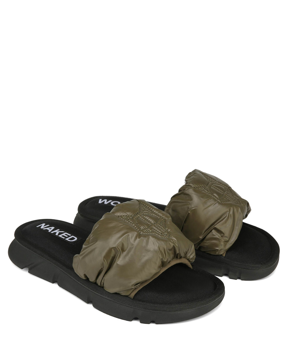 Naked Wolfe Coasting Khaki Slides | 8192-STUOZ