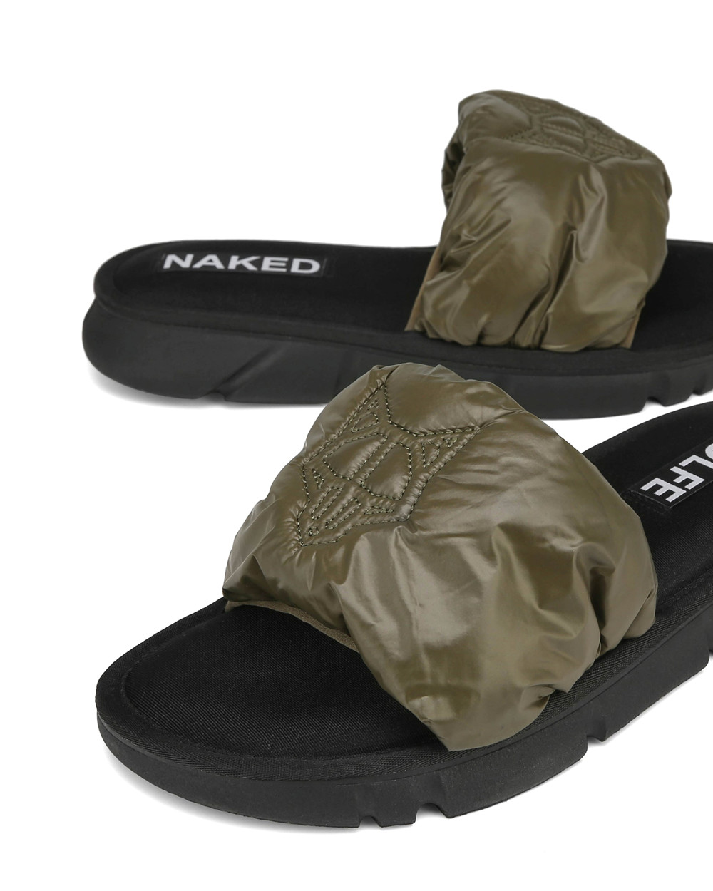 Naked Wolfe Coasting Khaki Slides | 8192-STUOZ